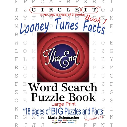 Circle It, Looney Tunes Facts, Book 1, Word Search, Puzzle Book - Paperback