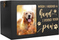 Large Wooden Pet Memorial Urn with Photo Frame Keepsake Box for Dog or Cat