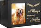 Large Wooden Pet Memorial Urn with Photo Frame Keepsake Box for Dog or Cat