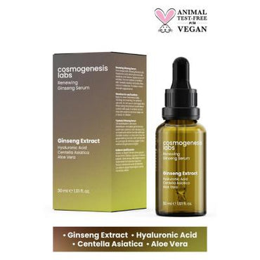 Cosmogenesis Labs Ginseng Serum for Anti-aging Skincare, Hydrating and Renewing Face Serum