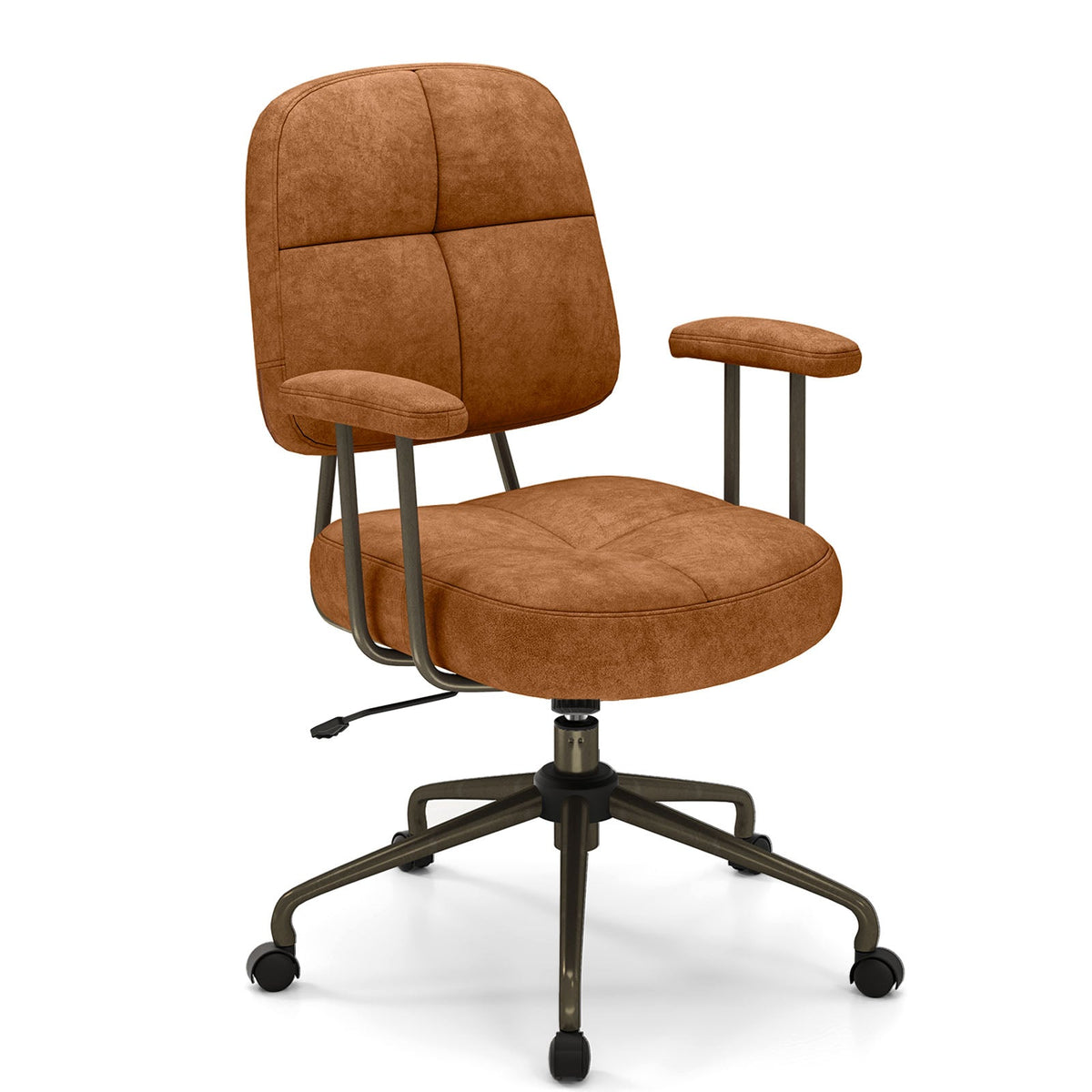 Leathaire Upholstered Task Home Office Chair with Cushioned Back