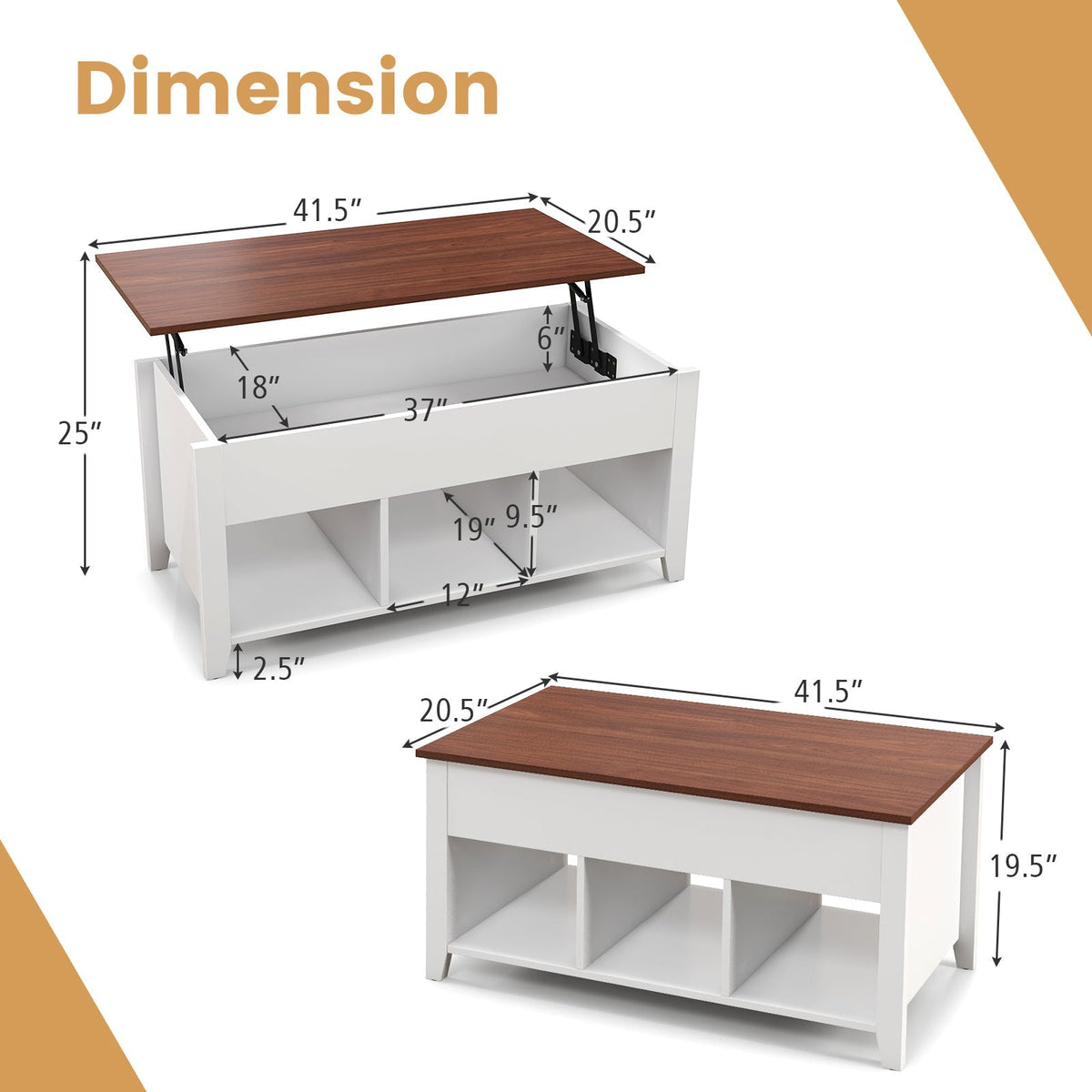 Coffee Table with Hidden Storage Compartment