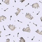 Light Purple Classic Winnie Donkeys Cotton 43"/44" Fabric Per Yard