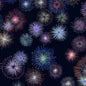 Light Up the Sky Ink Digital Cuddle Fabric per yard