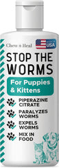 Liquid Dog & Cat Dewormer 12oz, Roundworm Support for Puppies & Kittens