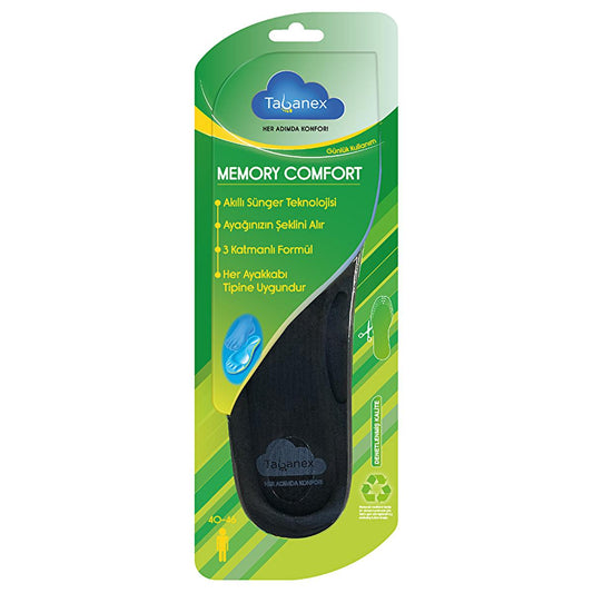 Tabanex Memory Foam Insoles for Comfortable Footwear and Foot Pain Relief - Customizable Insoles for Men