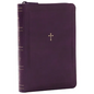 NKJV Compact Paragraph-Style Bible W/ 43,000 Cross References, Purple Leathersoft Zipper Closure, Red Letter, Comfort Print: Holy Bible, New King Jame - Imitation Leather