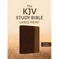 The KJV Study Bible, Large Print (Indexed) [Two-Tone Brown Alpha & Omega] - Imitation Leather