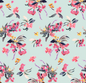 Floral Loquat Wallpaper, blue