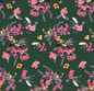 Floral Loquat Wallpaper, green