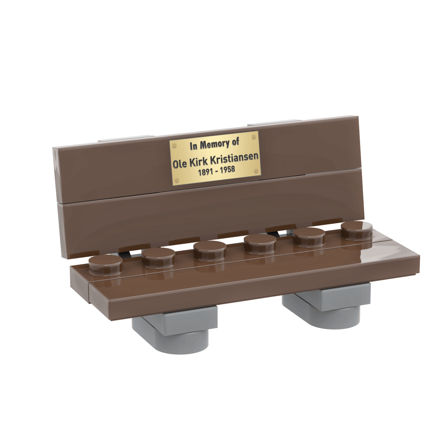 Loving Memory Bench  - Custom Brick Built Set - Made Using LEGO® Parts