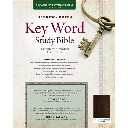 The Hebrew-Greek Key Word Study Bible: Nasb-77 Edition, Brown Genuine Goatskin - Leather