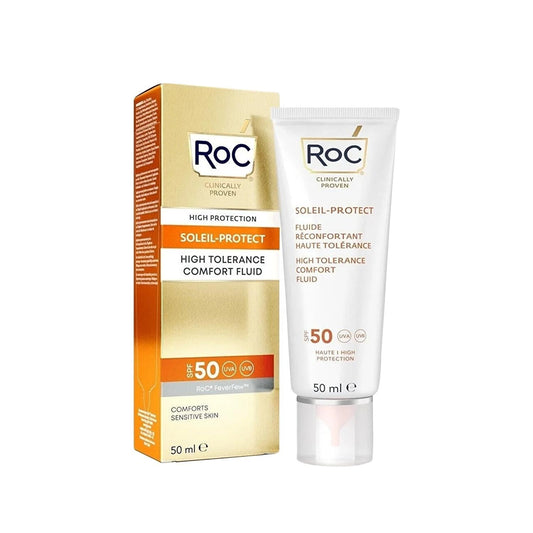 RoC Sensitive Skin Facial Sunscreen SPF50+ 50ml - High Protection for Sensitive Facial Skin