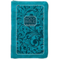 KJV Holy Bible Zip Turquoise - Imitation Leather