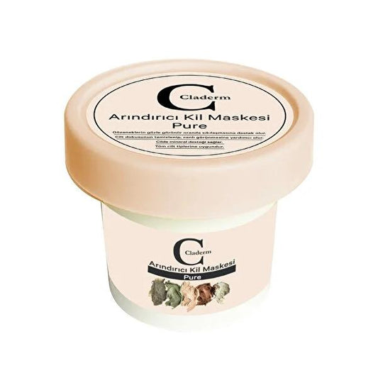 Claderm Pure: Mineral-Rich Clay Face Mask for Deep Pore Cleansing, Oil Control & Healthy Radiant Skin - 100ml