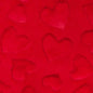 Luxe Cuddle Hearts Scarlet Fabric per yard