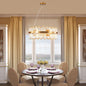 23.6" Modern K9 Crystal Chandelier | Built-In LED, 3 Color Temperatures, App & Remote Control — Gold, Dining Room & Living Room