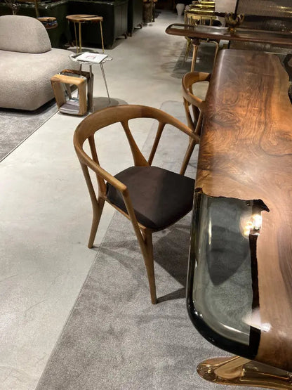 Luxury Premium Solid Walnut Chair - Italian Style