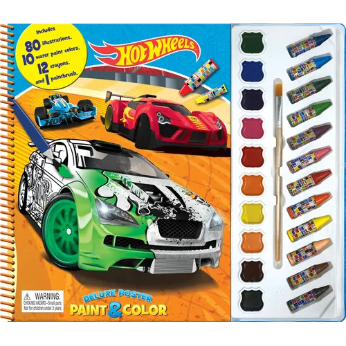 Hot Wheels Deluxe Poster Paint & Color - Novelty