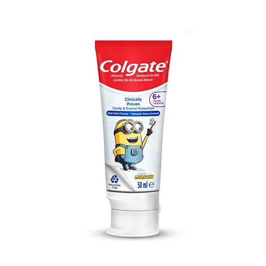 Colgate Children's Toothpaste Minions 50ml - Gentle, Mint Flavored, Tooth Decay Prevention for Kids