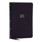 Nkjv, Single-Column Reference Bible, Verse-By-Verse, Black Bonded Leather, Red Letter, Comfort Print - Bonded Leather
