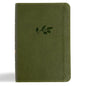 CSB Large Print Compact Reference Bible, Digital Study Edition, Olive Leathertouch - Imitation Leather