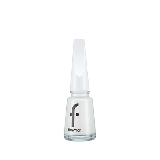 Flormar Nail Enamel - Bright White - Perfect for Nail Art Lovers | 0.33 fl. oz.