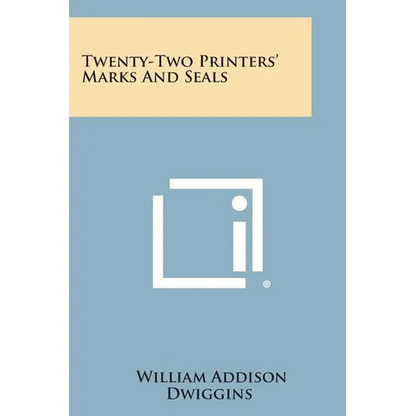 Twenty-Two Printers' Marks And Seals - Paperback