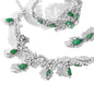 Platinum Diamond & Brazilian Emerald Jewelry Set – 38.30 ct Diamond, 19.76 ct Emerald, C. Dunaigre Certified