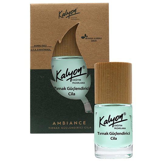 Kalyon Nail Strengthening Polish - Vitamin-Enriched Nail Care with Natural Bamboo Extract