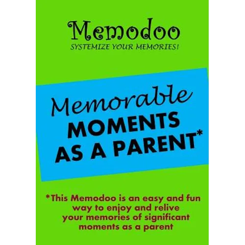 Memodoo Memorable Moments as a Parent - Paperback