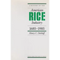 A History of the American Rice Industry, 1685-1985 - Paperback