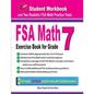 FSA Math Exercise Book for Grade 7: Student Workbook and Two Realistic FSA Math Tests - Paperback