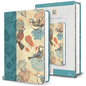 KJV Holy Bible, Large Print Medium Format, Blue with Birds Faux Leather W/ Ribbon Marker, Red Letter - Bonded Leather