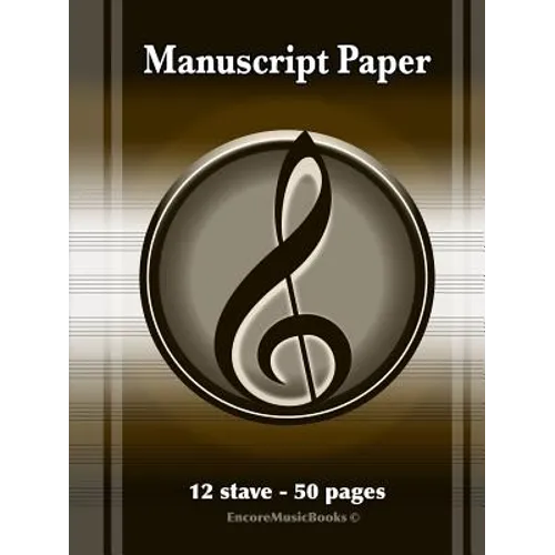 Manuscript Paper (50 Pages - 12 Stave) - Paperback