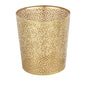 1.3 Gallon Round Perforated Copper Gold Metal Waste Basket Trash Can