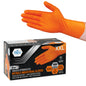 MedPride Maxx Strength Nitrile Industrial Orange Gloves, 8 Mil Thick - 100 Gloves / Case of 10 (1000 Count)