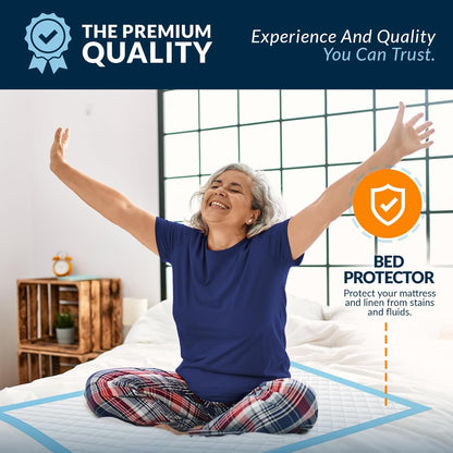 MedPride Disposable Underpads, 23"x36" (45 gram) 25/Box, Case of 6 (150 Count)