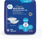 MedPride Adult Briefs with Refastenable Tabs, Large Size, 6 Packs of 12 (72 count)