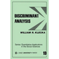 Discriminant Analysis - Paperback