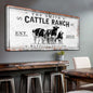 Branded Cattle Ranch Sign V