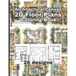 Architectural Canvas: 2D Floor Plans Coloring Book: An Architectural Coloring Book for Adults and Kids, Full of Detailed Architectural 2D fl - Paperback