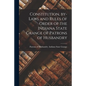 Constitution, By-laws and Rules of Order of the Indiana State Grange of Patrons of Husbandry - Paperback