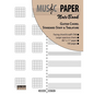 MUSIC PAPER NoteBook - Guitar Chord, Standard Staff & Tablature - Paperback