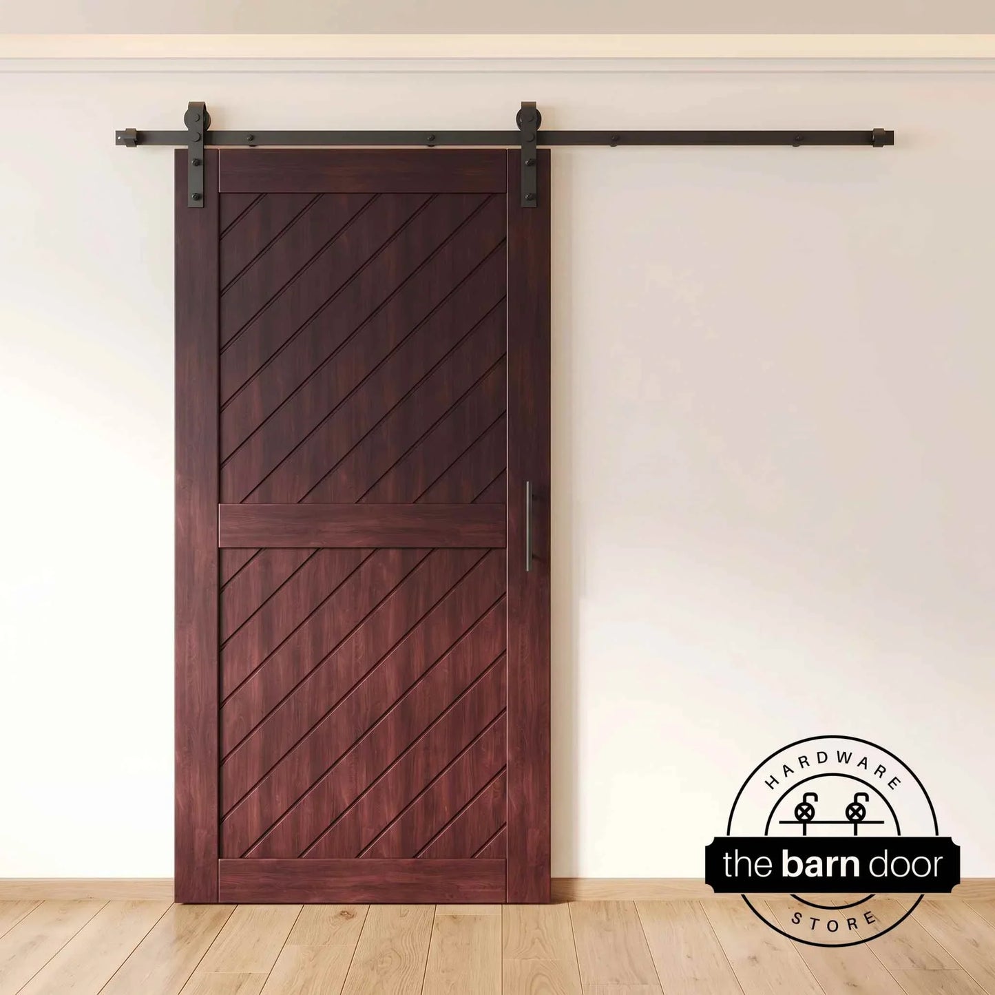 Slanted Pine Wood DIY Barn Door