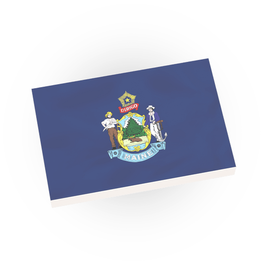 Maine State Flag - Custom Printed - Made Using LEGO® Parts