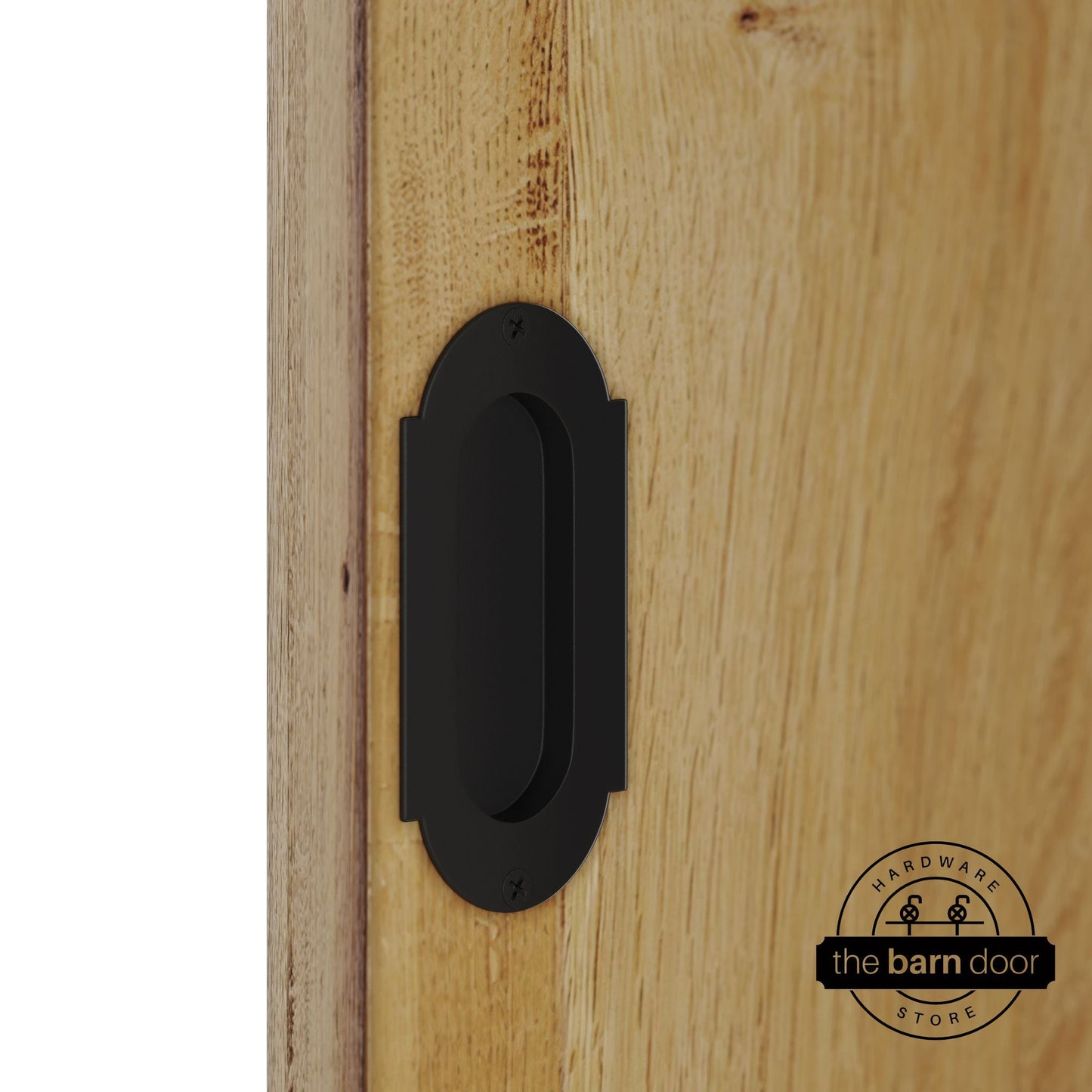 Barn Door Full Radius with Wings Flush Pull