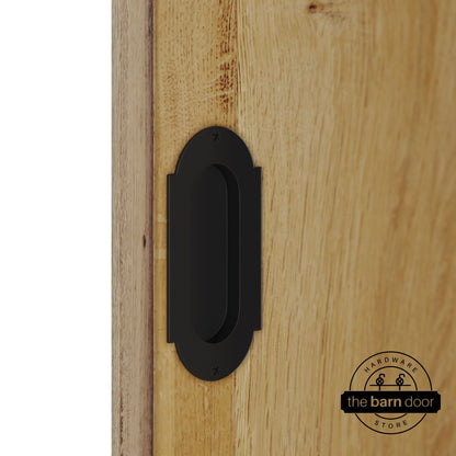 Barn Door Full Radius with Wings Flush Pull