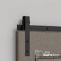 Flat Top Strap Heavy Duty Sliding Barn Door Hardware Kit