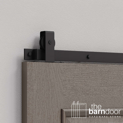 Flat Top Top Mount Heavy Duty Sliding Barn Door Hardware Kit